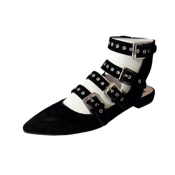 DOLCE VITA ELODIE SUEDE ANKLE STRAP FLATS, NIB - Picture 1 of 8